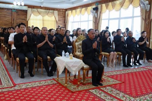 จังหวัดมหาสารคามประกอบพิธีสวดพระพุทธมนต์ ถวายพระราชกุศล สมเด็จพระนางเจ้าสิริกิติ์ พระบรมราชินีนาถ พระบรมราชชนนีพันปีหลวง